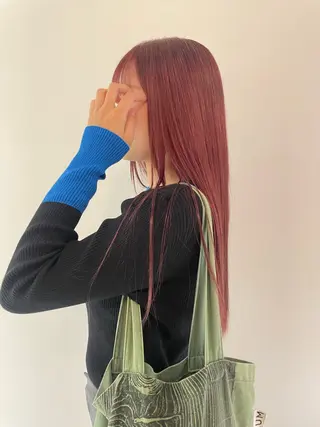 ロング カラー ヘアアレンジ 菱田 愛果のヘアスタイル