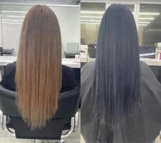 ロング カラー ハイトーンカラーエク ステ🌺RENA🌺のヘアスタイル