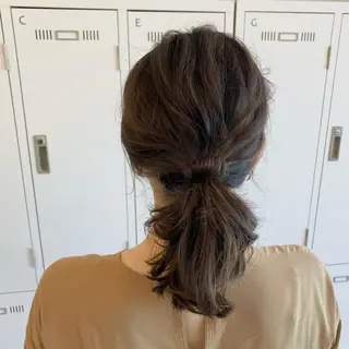 ミディアム カラー YUNA ユウナのヘアスタイル