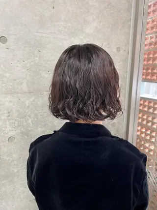 ショート パーマ ボブパーマコテ巻き風 パーマNo1深江秀平のヘアスタイル