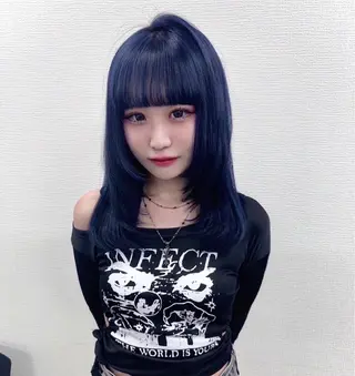 ロング カラー ヘアアレンジ 韓国レイヤーカット /韓国トレンドカラーのヘアスタイル