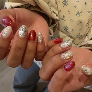 ネイル amuse 手書きニュアンスのネイルデザイン