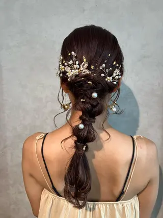 セミロング ヘアアレンジ Hair&Make Nahoのマツエク・マツパデザイン