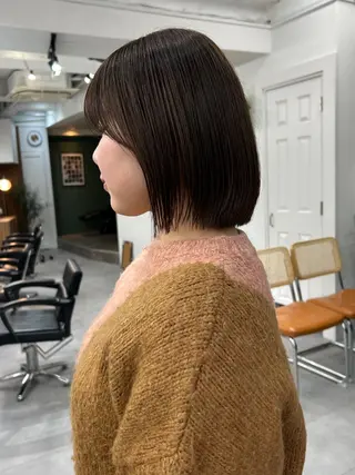 ミディアム カラー レイヤーボブ/ 艶カラー/サナ🌼のヘアスタイル