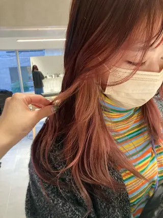 ロング カラー オリーブ透明感カラー 表参道/MIKUのヘアスタイル