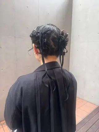 ショート ヘアアレンジ 【ヘアセット/美眉】 吉川玲のヘアスタイル