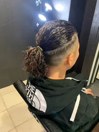 ロング メンズ メンズパーマ/難波/ 心斎橋　室園亮佑のヘアスタイル