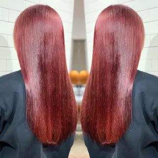 ロング カラー ヘアアレンジ 髪質改善×ハイトーン 中田啄也のヘアスタイル