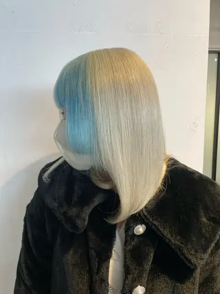 カラー ハイトーンカラー🩵 指名多数💗横山聖奈のヘアスタイル