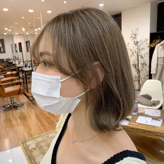 ミディアム カラー 【韓国風くびれヘア】 joule小木曽輝のヘアスタイル