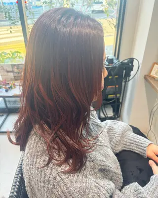 セミロング カラー 竹内 えりこのヘアスタイル