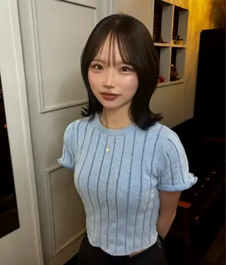 ミディアム Stir maison[ステアメゾン]所属・透明感カラー MIYU⋆.ೃ࿔*:のヘアスタイル