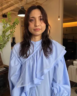 ロング カラー パーマ デザインカット🎨 ボブ🫟おざきのヘアスタイル