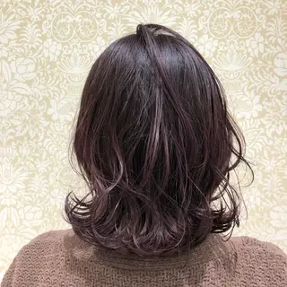 ミディアム カラー 🐠寒色系×パーマ 櫻井　麿偉🐏のヘアスタイル