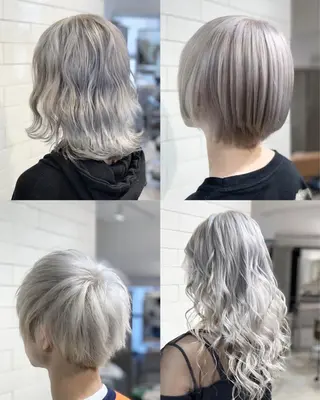 ミディアム カラー ヘアアレンジ メンズ 髪質改善×ハイトーン 中田啄也のヘアスタイル