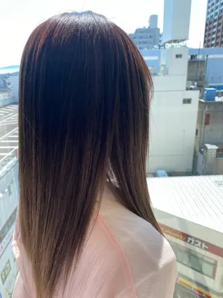 セミロング ヘアアレンジ ハイトーン/ウルフ /レイヤー/坂野幸伸のヘアスタイル