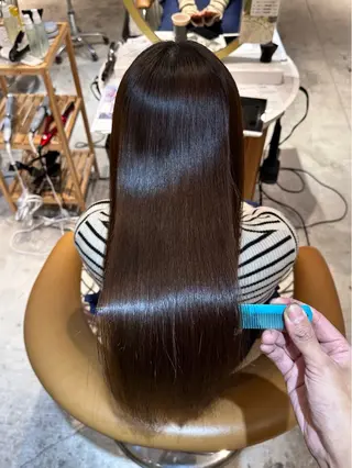 セミロング 艶髪/縮毛矯正 /髪質改善千田大地のヘアスタイル