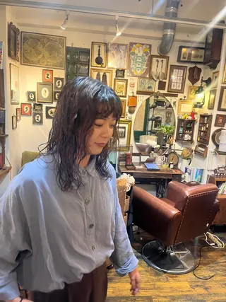 セミロング パーマ 🌱洒落てるパーマ 🌱ショート/緒方椋のヘアスタイル