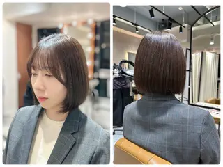 ショート Lond rouge所属・💚銀座/ボブ /縮毛矯正/芦川💚のヘアスタイル