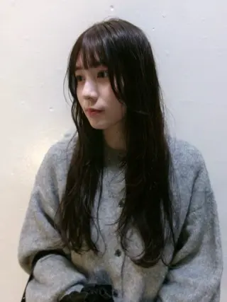 セミロング レイヤー/ボブ/ 透明感カラー/ニワのヘアスタイル