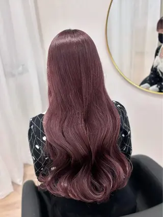 ロング カラー 𝒎𝒐𝒆🩰 名駅/ヘアメ/暖色♡のヘアスタイル