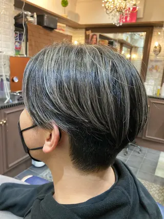 ショート カラー メンズ ルピナス中田店長 山口大地のヘアスタイル