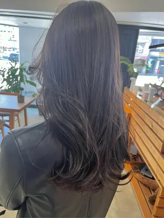 セミロング hoNua. 栄/透明感カラーのヘアスタイル