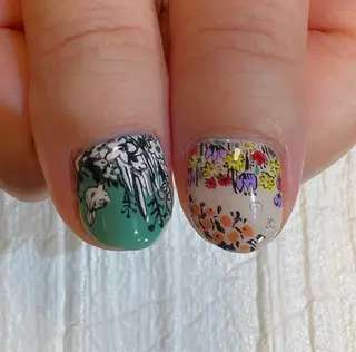ネイル 森のさんぽ道所属・ショートネイル 森のさんぽ道のネイルデザイン