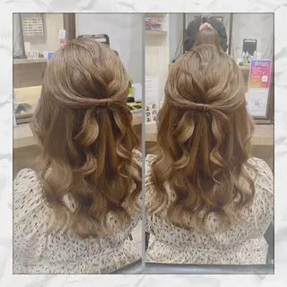 セミロング ヘアアレンジ ヘアセット/着付け 𓇼 松本 夏美𓇼のヘアスタイル