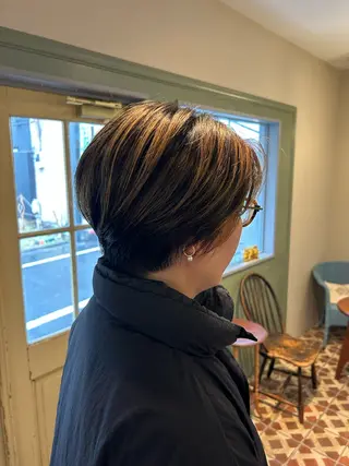 ショート カラー Masaki ブリーチカラーのヘアスタイル