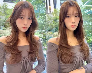 セミロング レイヤー×顔周 り×髪質改善/MIUのヘアスタイル