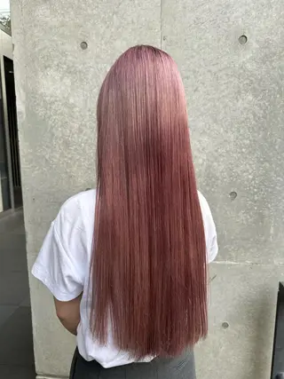 ロング カラー タイトボブ個性派カラ ーAKANEのヘアスタイル