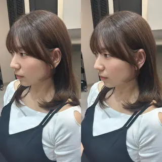 セミロング 🎨立川ブリーチ/ moc🍀shuriのヘアスタイル