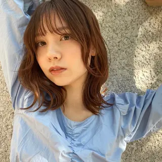 ミディアム 🪭risa 暖色/レイヤー🪭のヘアスタイル