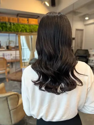 セミロング カラー ヘアアレンジ 🌟学割クーポン多数 すがわら🌟のヘアスタイル