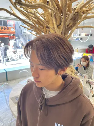 ショート カラー メンズ カラーモデル⚡️ REONのヘアスタイル