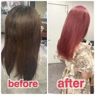 セミロング カラー ハイトーンエクステ 🎩カズキ🎩のヘアスタイル