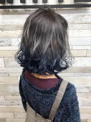 ミディアム カラー ヘアアレンジ レイヤーカット❤︎ 韓国ヘア❤︎YUKAのヘアスタイル