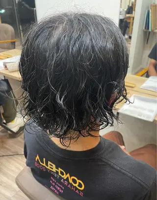 カラー パーマ メンズ TELA HAIR 瑞江店所属・髪質改善⭐️透明感 片塩のヘアスタイル
