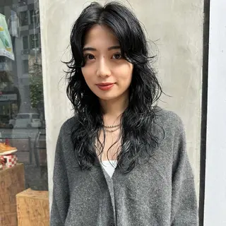 セミロング パーマ 🌀perm 🌀のヘアスタイル