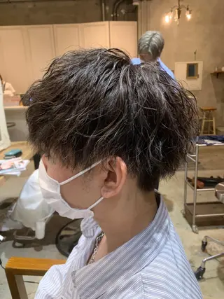 ショート パーマ メンズ 👑ツイスパ👑 中谷 陸のヘアスタイル