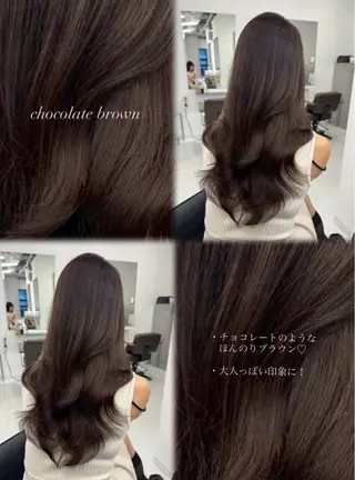 セミロング カラー 佐藤 有紗のヘアスタイル