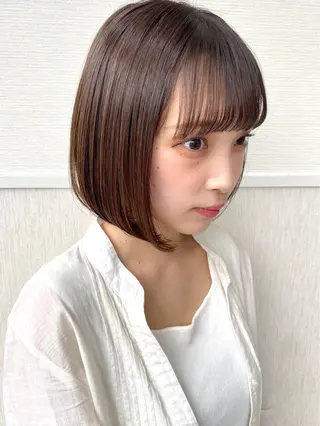 ショート ショート/ボブ/ 白髪ぼかし/しんやのヘアスタイル