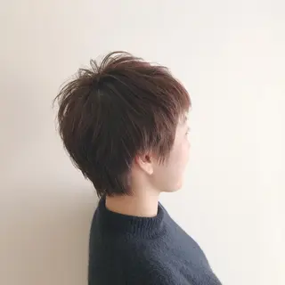 ショート カラー パーマ 坪内 麻里子のヘアスタイル