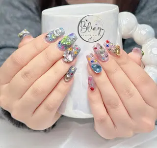 ロング カラー Bling Salonのネイルデザイン