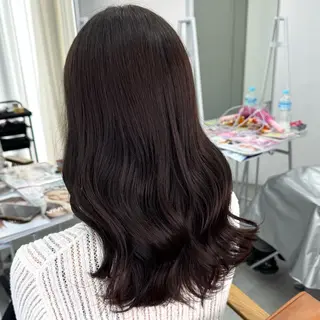 セミロング カラー ヘアアレンジ ブリーチなしカラー /新百合ヶ丘/安形翔のヘアスタイル