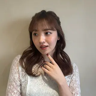 セミロング 塩川ももこ/ 縮毛矯正/ヘアセットのヘアスタイル