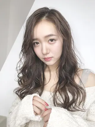 ロング カラー パーマ ヘアアレンジ ITbyALBUM 中野店のヘアスタイル