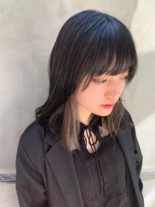 ミディアム 佐藤 純生のヘアスタイル