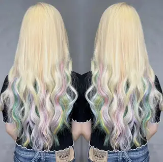 カラー ヘアアレンジ メンズ ♡SNSで大バズり♡ コリアン羽エクステ◎のヘアスタイル